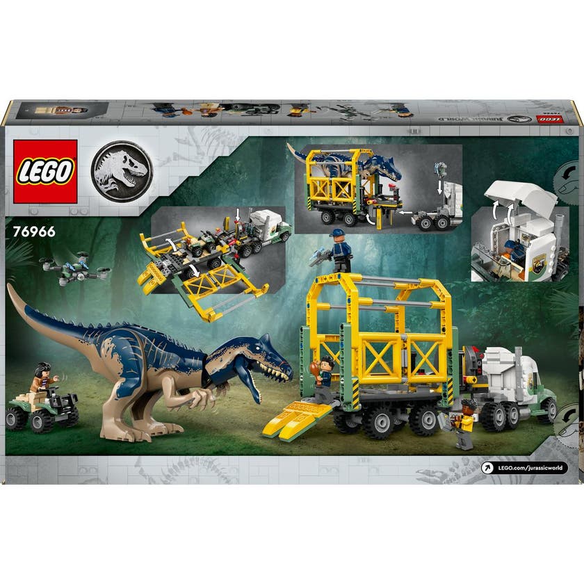 LEGO Jurassic World 76966, Dinosaurieuppdrag: transportbil med allosaurus