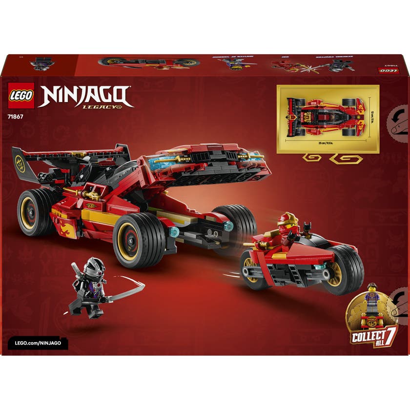 LEGO® NINJAGO® 15-årsjubileum – X-1 Ninjamobil – Byggset från tv-serien med 3 minifigurer – 71867