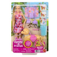 Barbie Walk & Potty Pup med docka och gående valp