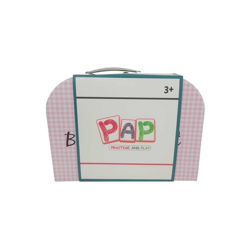 PAP, Blommig Teservis För 4 med Bricka, Metall