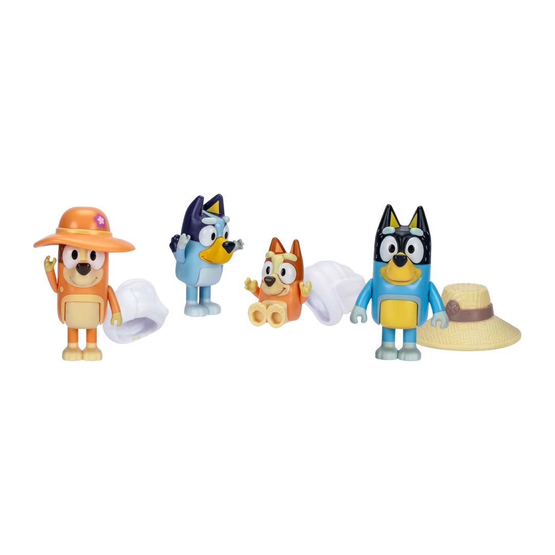 Bluey, Holiday Figure 4Pk Family Trip