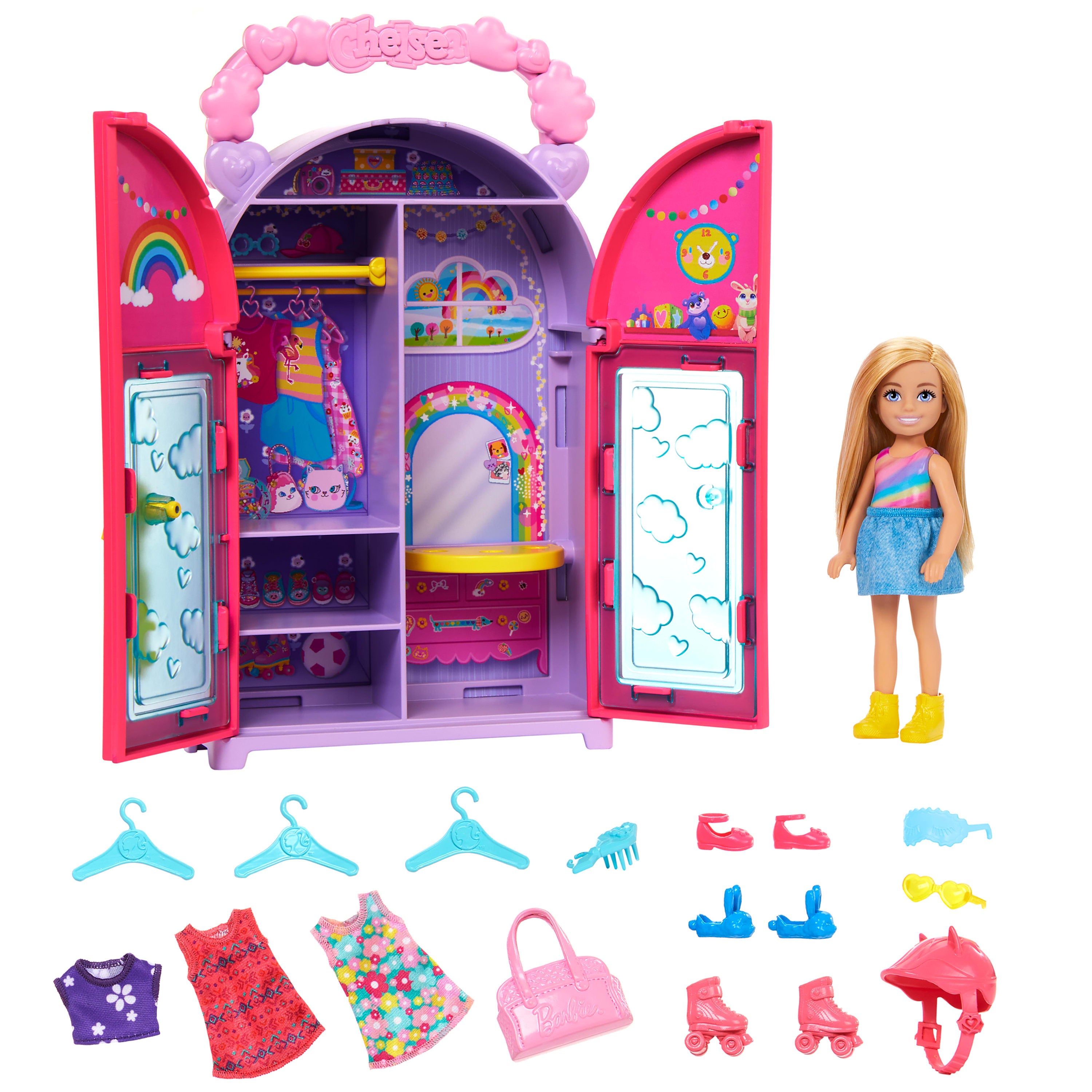 Barbie Chelsea-docka med garderob – lekset med kläder och accessoarer