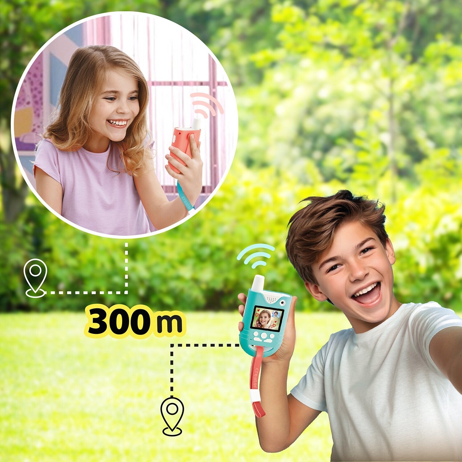 CREATOR Video Walkie-Talkies med rösteffekter