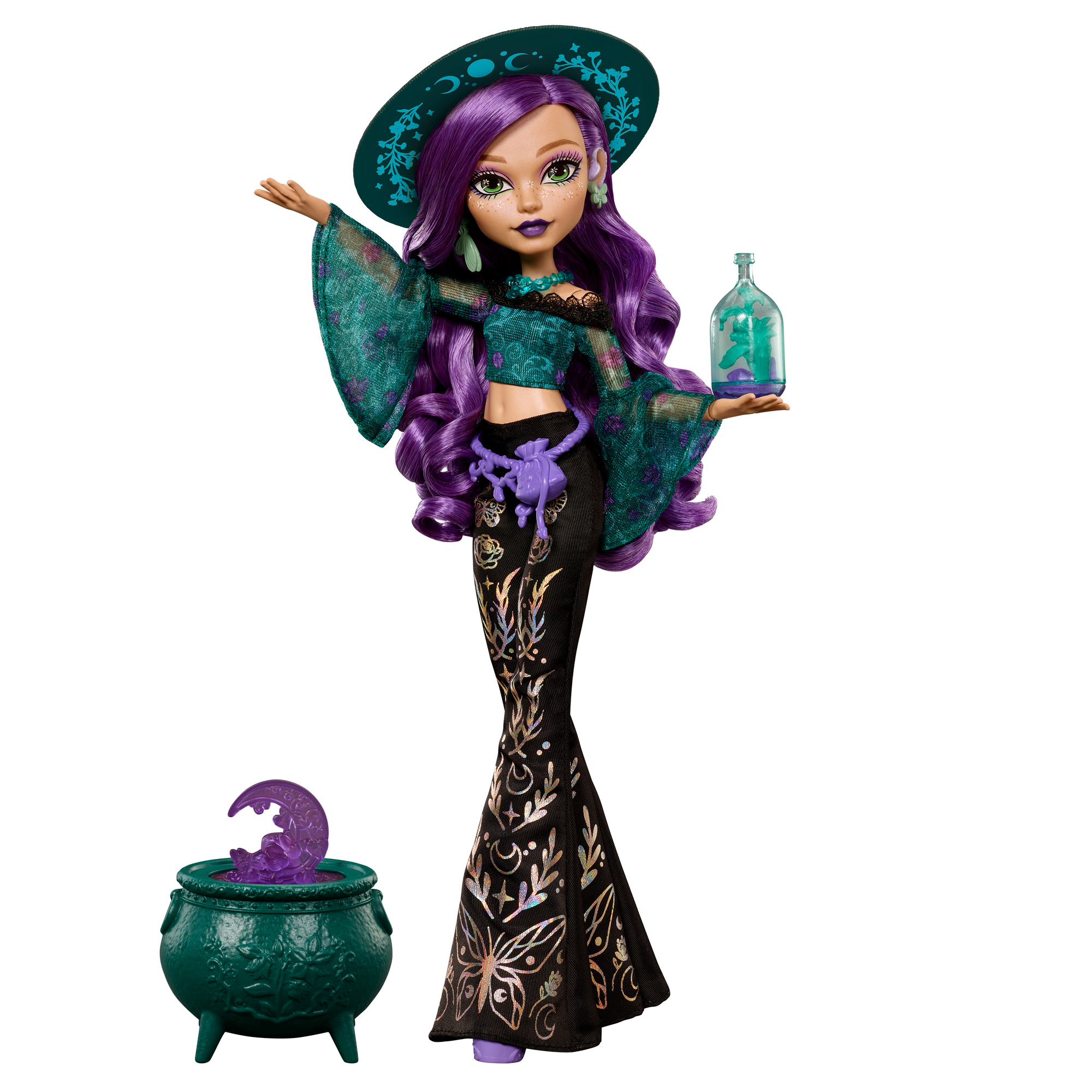 Monster High Willow Thorne Naturhäxa-docka med tillbehör