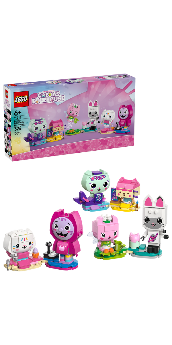 LEGO® Gabby’s Dollhouse Gabbys klossbyggda kattvänner 11215
