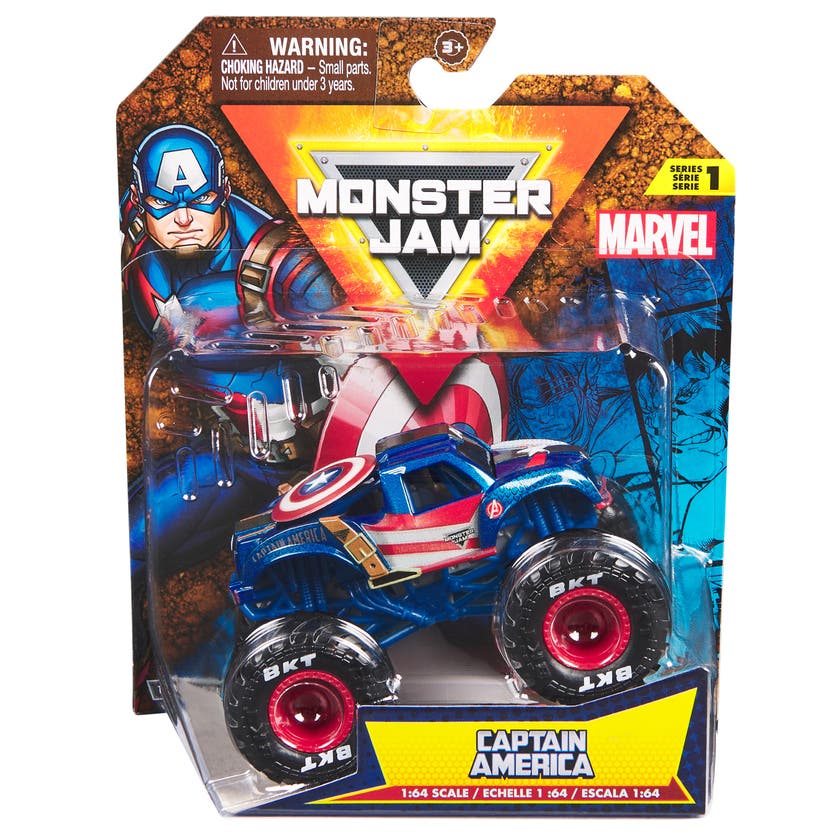 Monster Jam 1:64 Marvel Single-Captain America