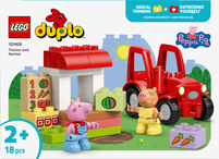 LEGO® DUPLO® Greta Gris Traktor och marknad Byggleksak med körbar bondgårdstraktor – 10468