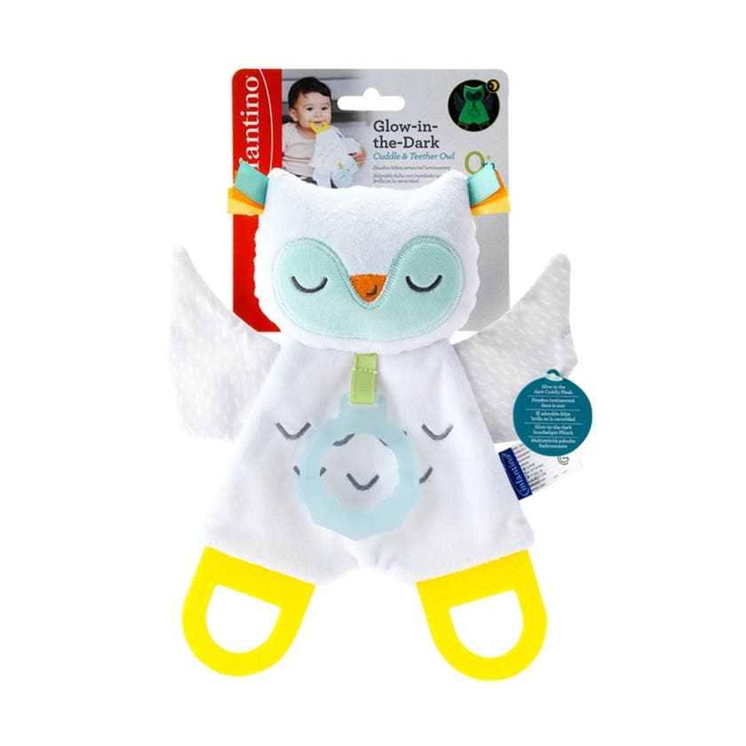 Infantino, Glow In The Dark Cuddly Teether Owl