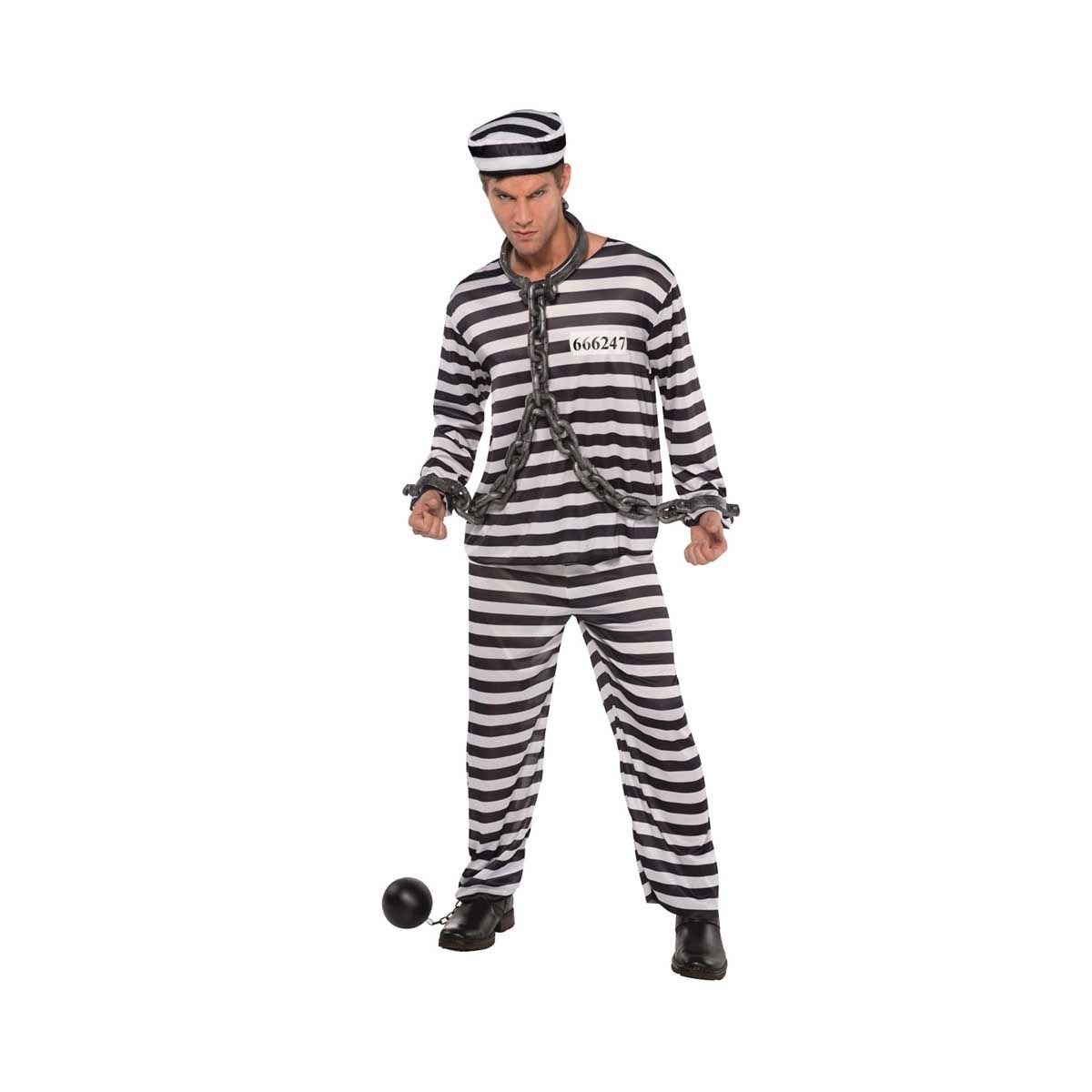 Halloween, Fängelseuniform Randig M/L 50-52