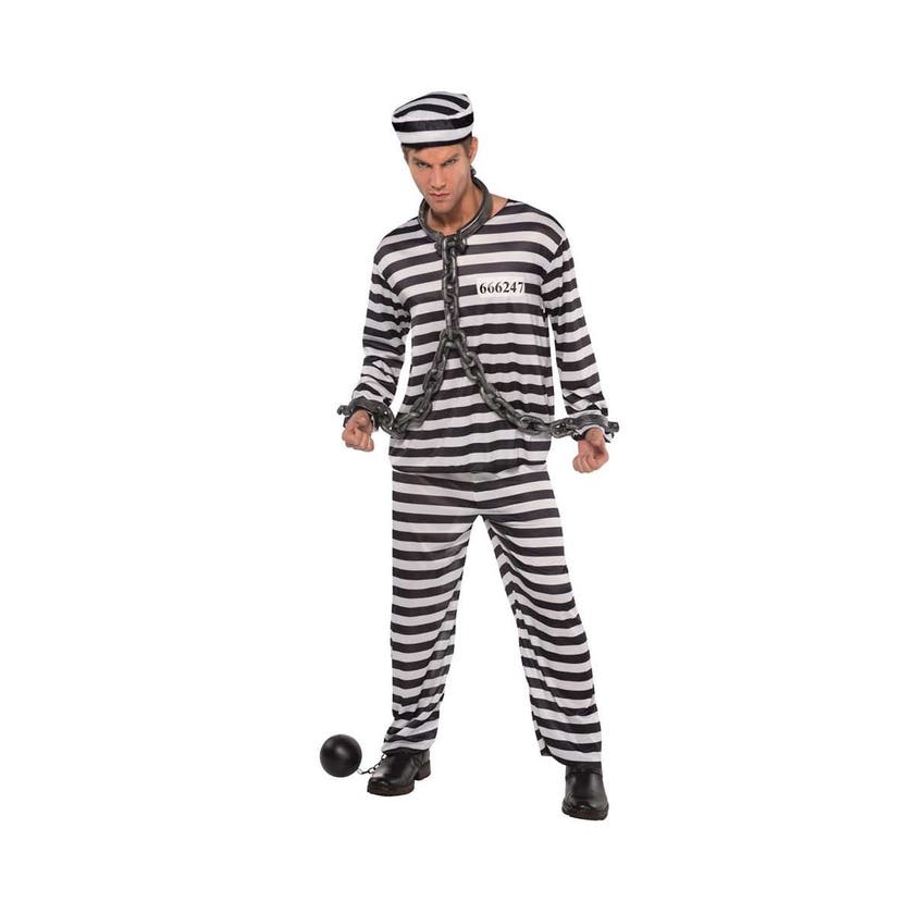 Halloween, Fängelseuniform Randig M/L 50-52