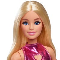 Barbie Fashionista Doll Pink Dress Heart Cutout