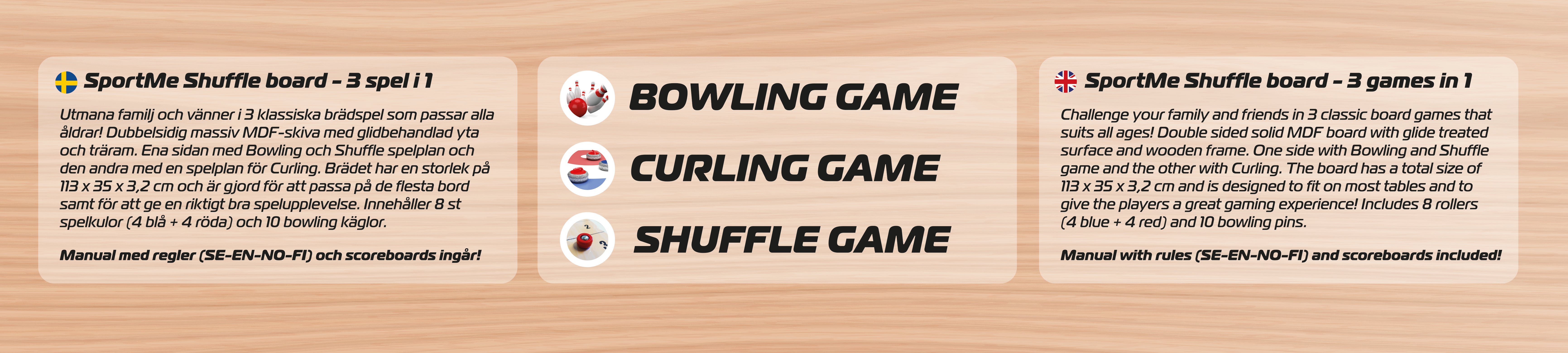 Shuffleboard 3 i 1 