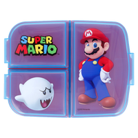 SUPER MARIO, Lunchlåda med flera fack, 18x13 cm
