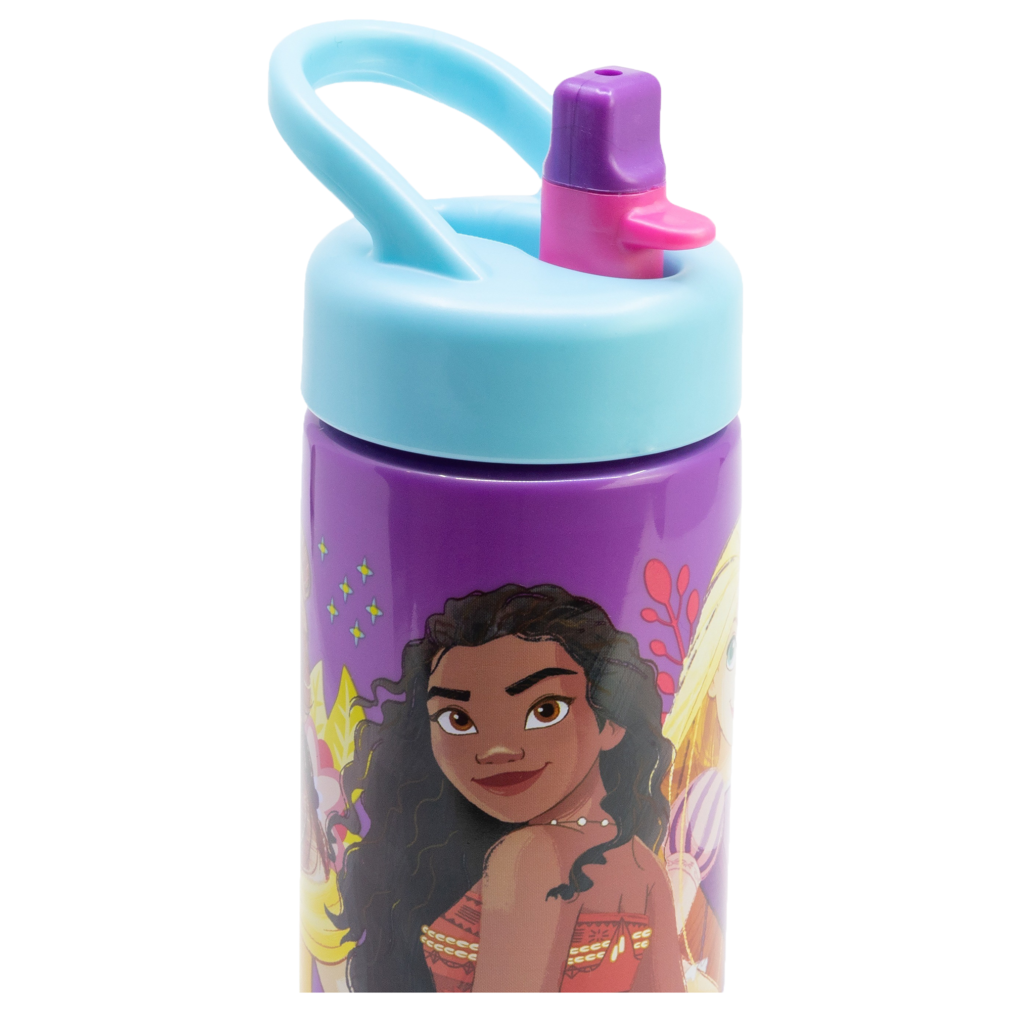 DISNEY PRINCESS, Vattenflaska med sugrör, 420ml