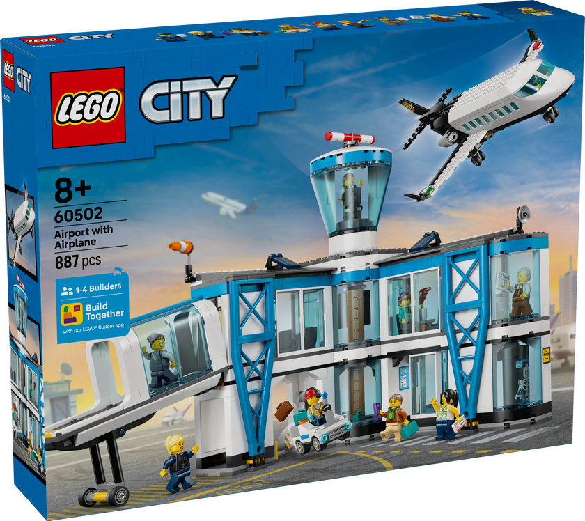 LEGO® City Flygplats med flygplan – Lekset med flygplatsmodell – 60502