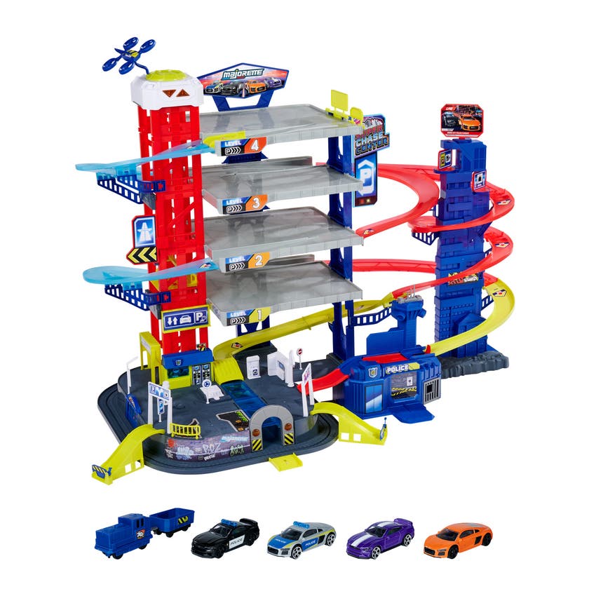 Majorette Majorette Super Chase Center Med 5 Bilar