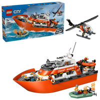 LEGO® City Kustbevakningens räddningsbåt och helikopter Lekset 60504