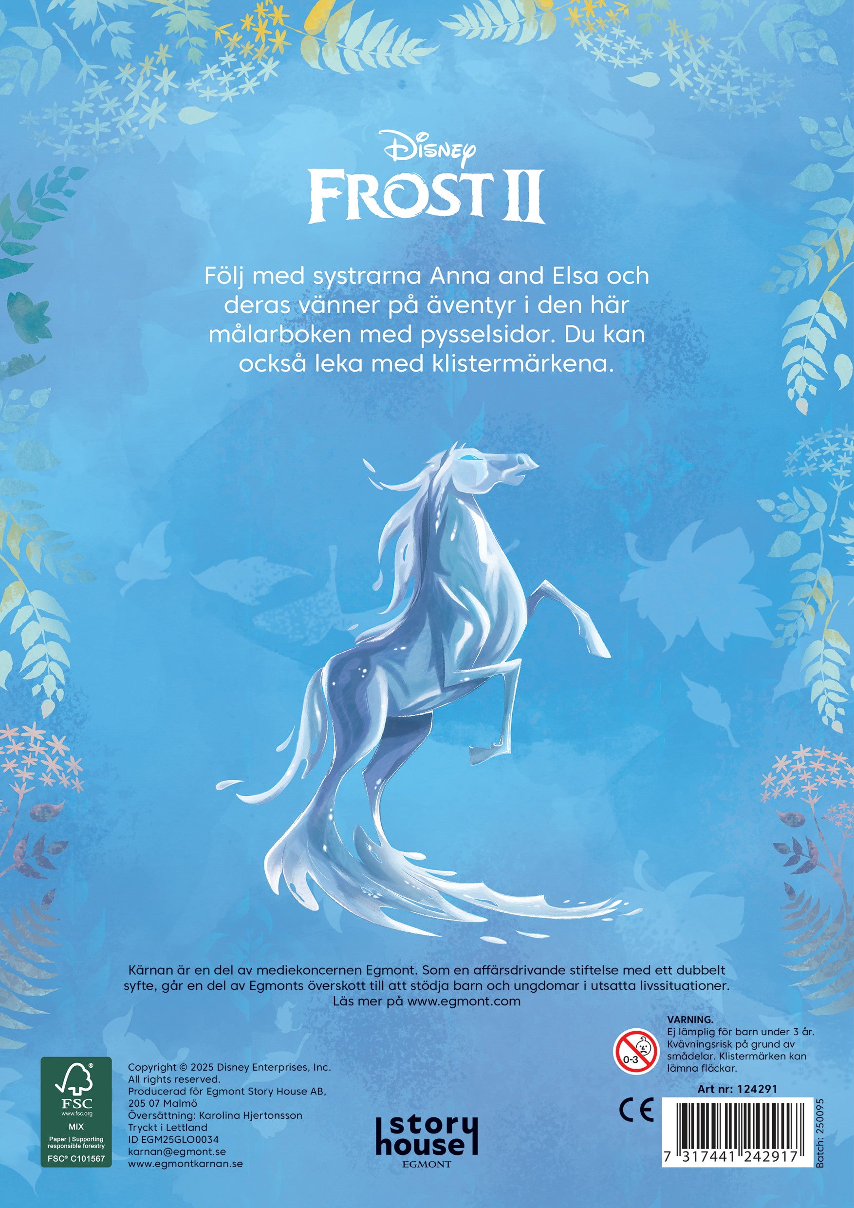 Målarbok Disney Frost med klistermärken