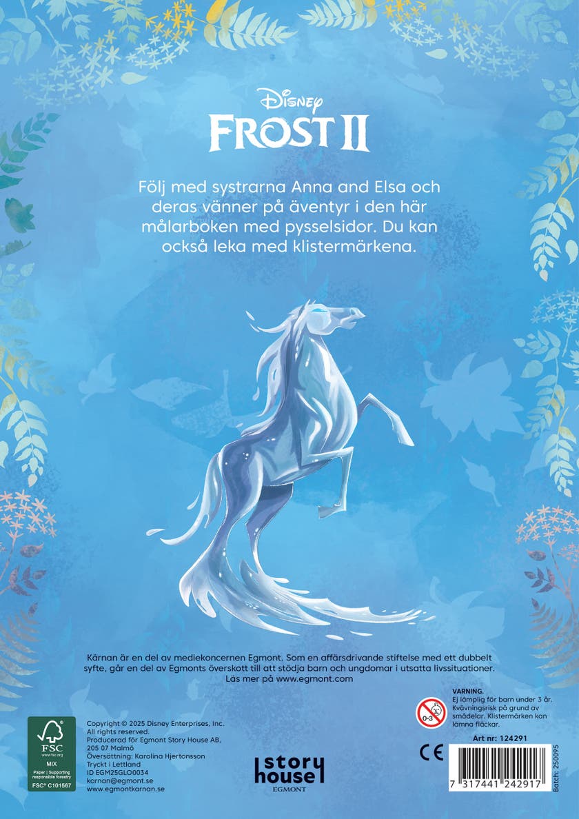 Målarbok Disney Frost med klistermärken