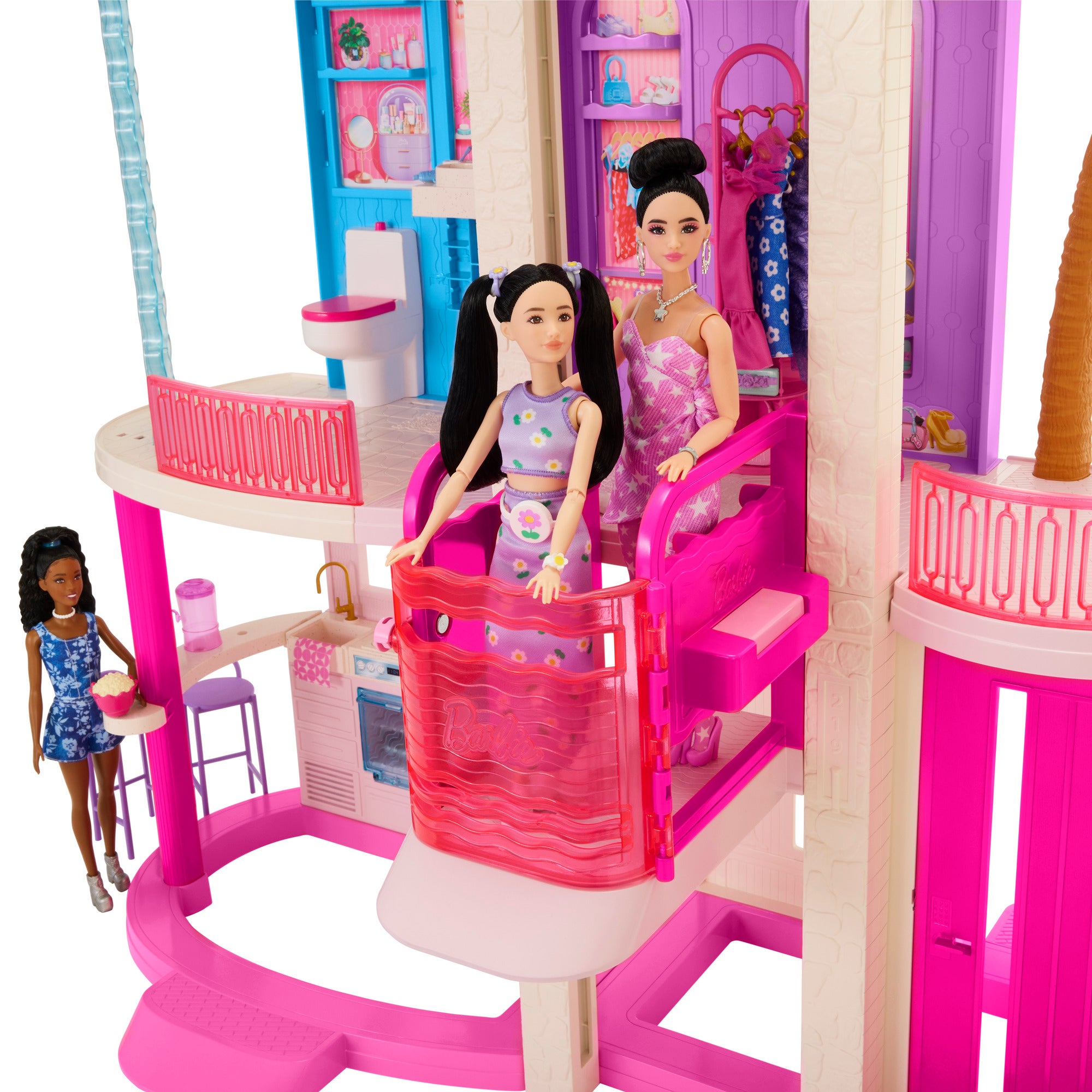 Barbie Dreamhouse med 2 hus, pooler och rutschkanor