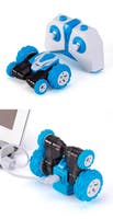 FUSION, Mini 4Ch 2.4G Rc Stunt Car 4 Wheel, Blå/Vit