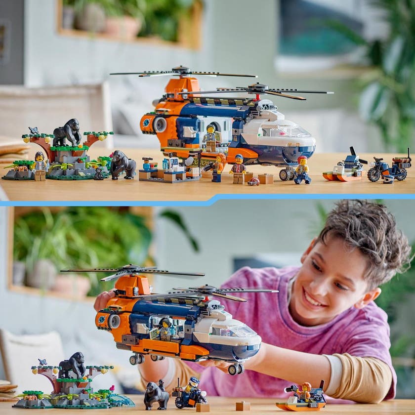 LEGO City 60437, Djungelhelikopter och basläger