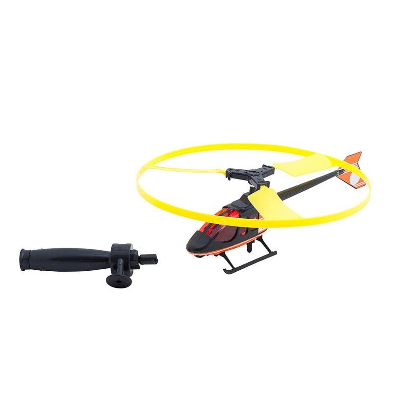 Flygande helikopter med dragsnöre