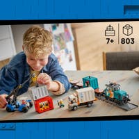 LEGO® City Hamntransporttåg med kran och lastbil – 60509