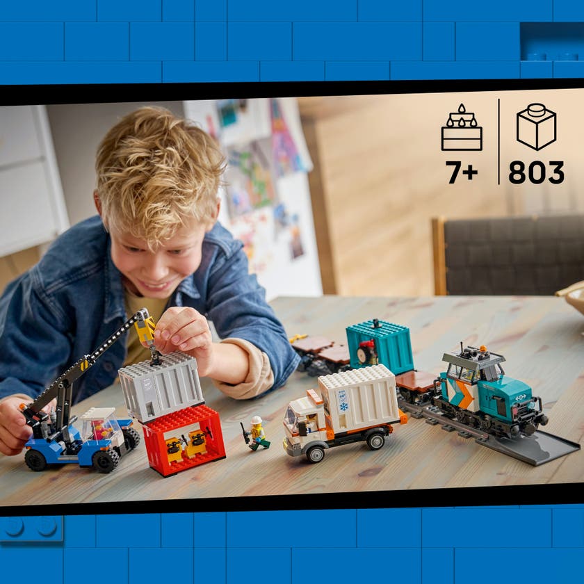 LEGO® City Hamntransporttåg med kran och lastbil – 60509