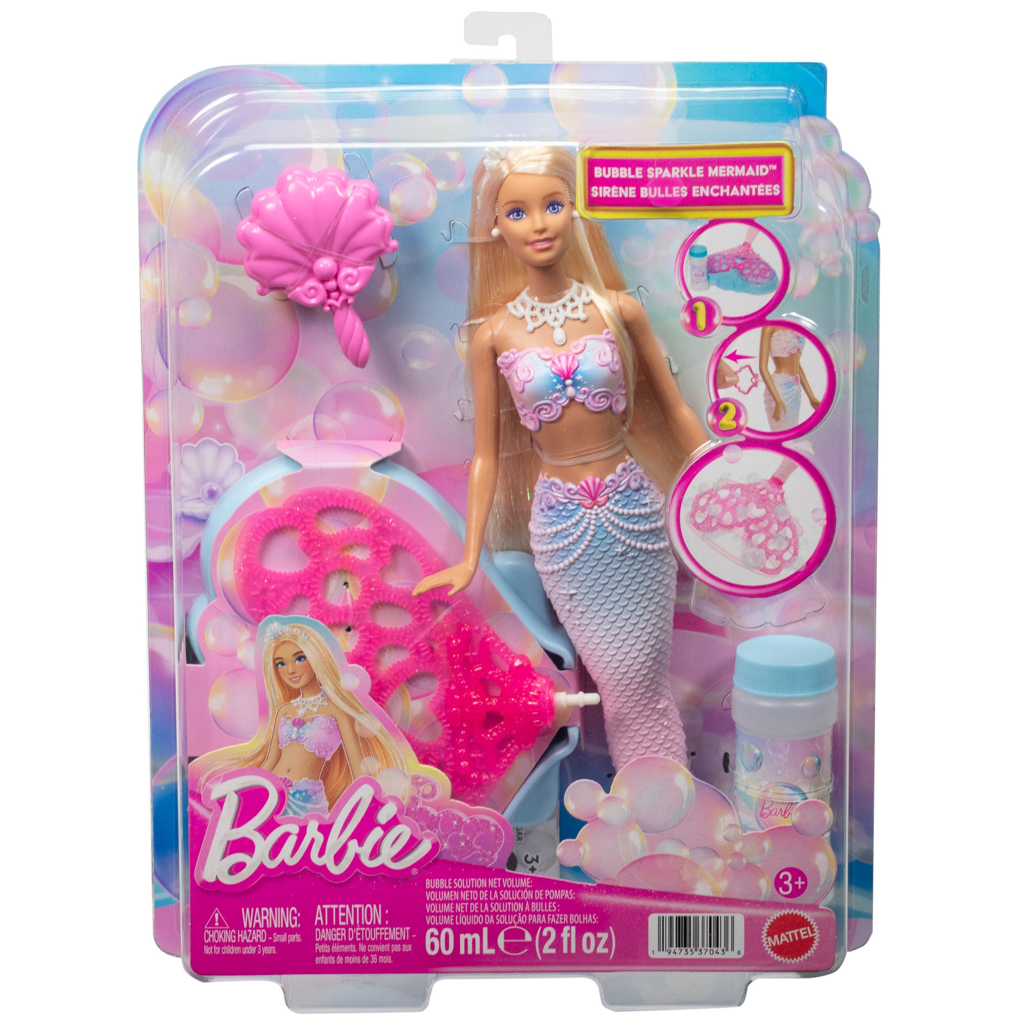 Barbie Bubbletastic Mermaid – sjöjungfru med bubbelfunktion