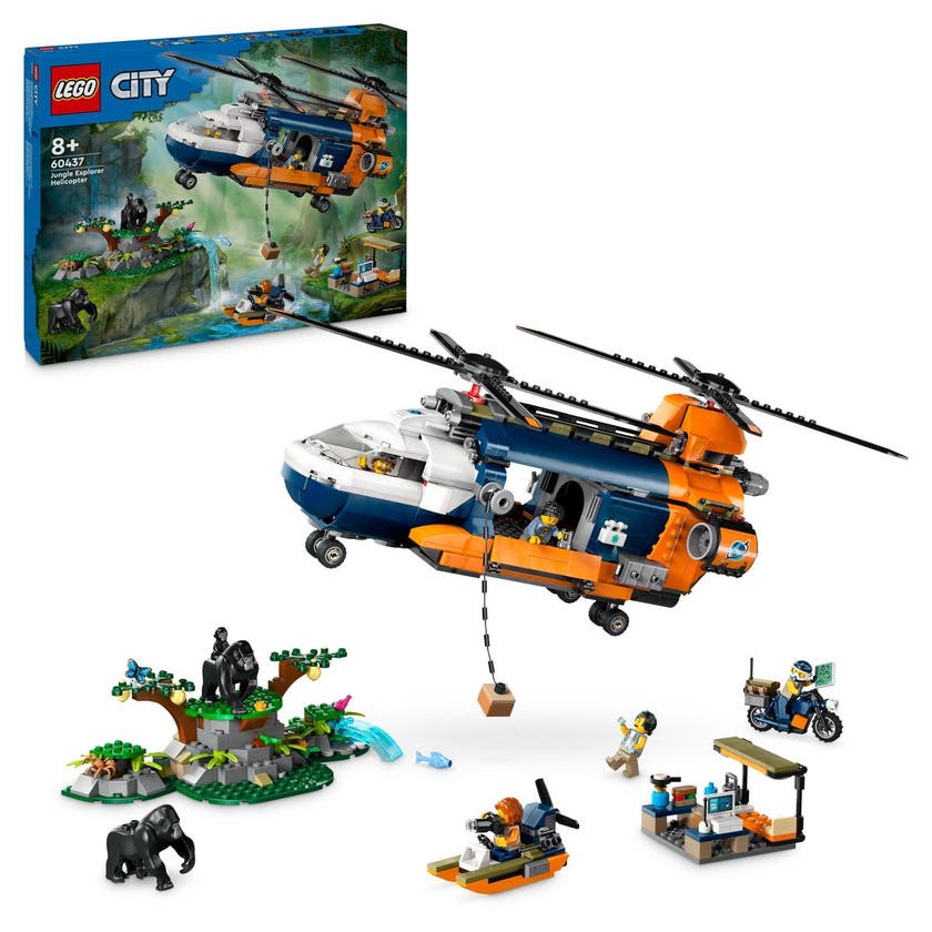 LEGO City 60437, Djungelhelikopter och basläger