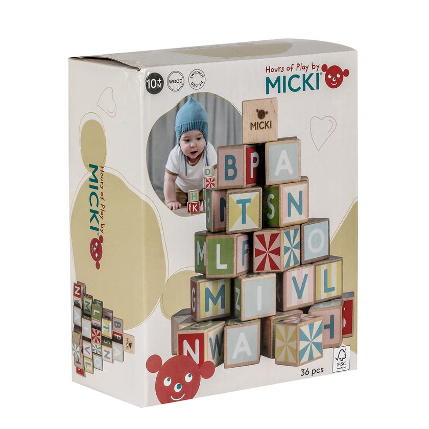 Micki bokstavsklossar 36 st