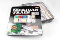 Mexican Train i plåtask