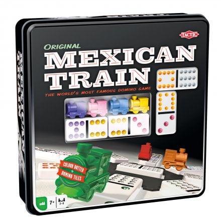 Mexican Train i plåtask