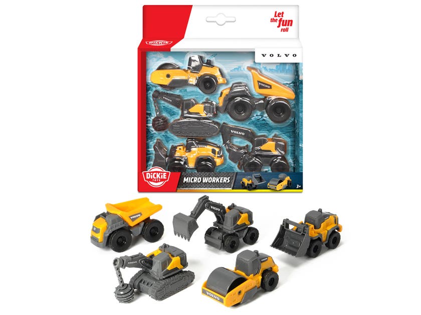 Dickie Toys 5-Pack Volvo Anläggningsfordon