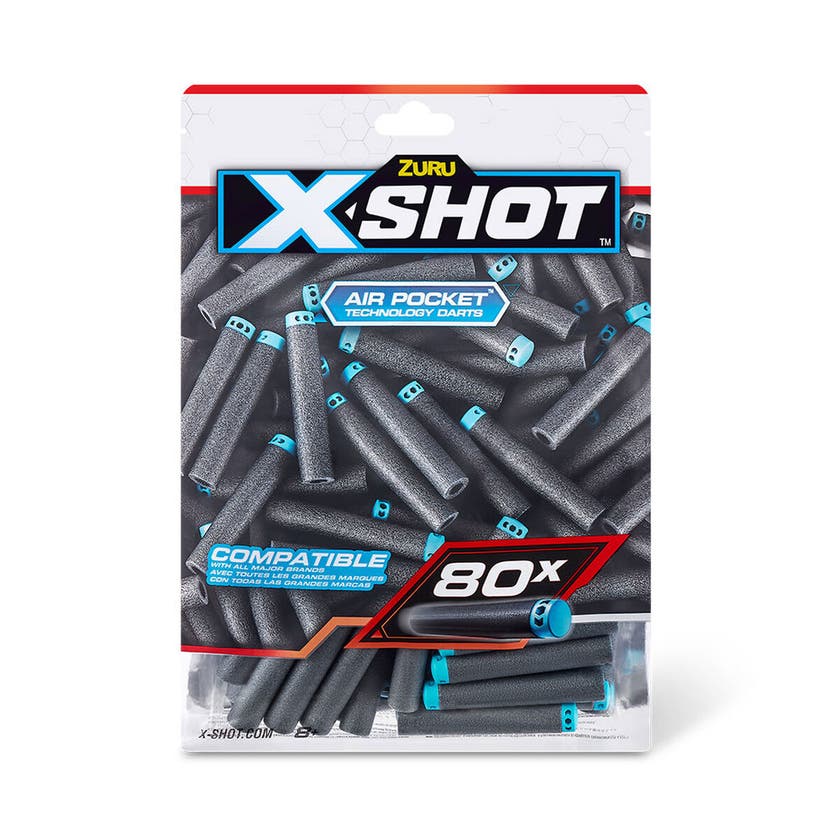 XSHOT Excel 80Pk Refill Darts Foilbag