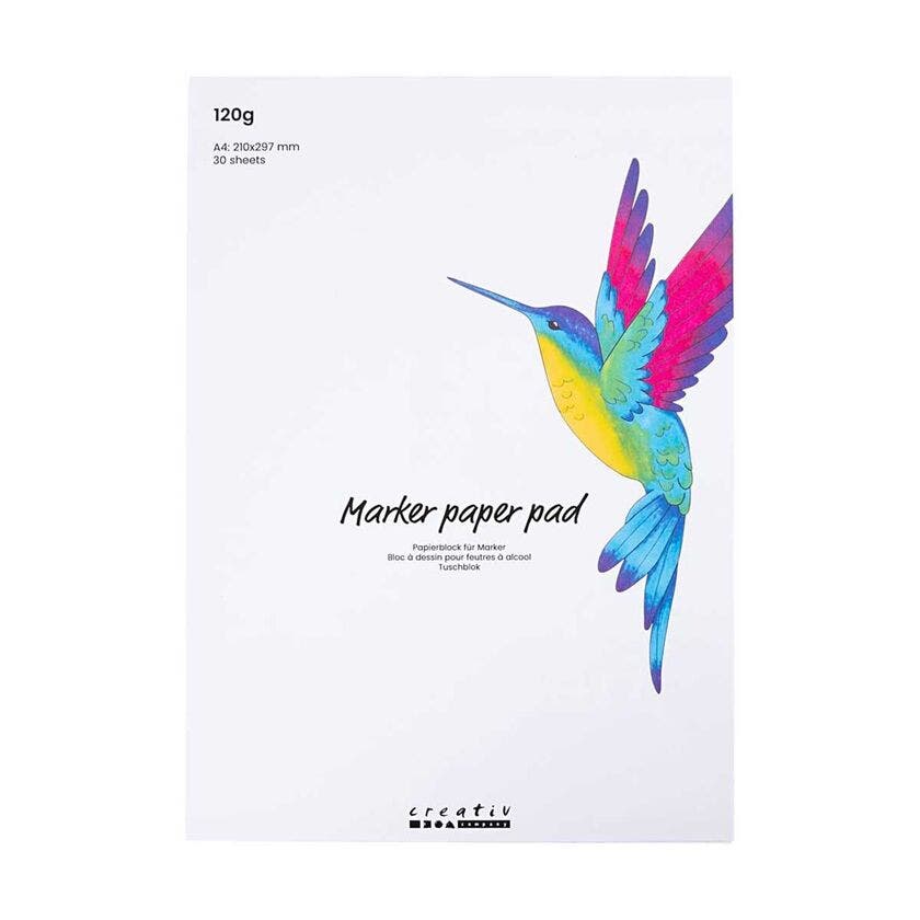 Tuschblock, Vit, A4, 210X297 Mm, 120 G, 30 Ark/ 1 Förp.