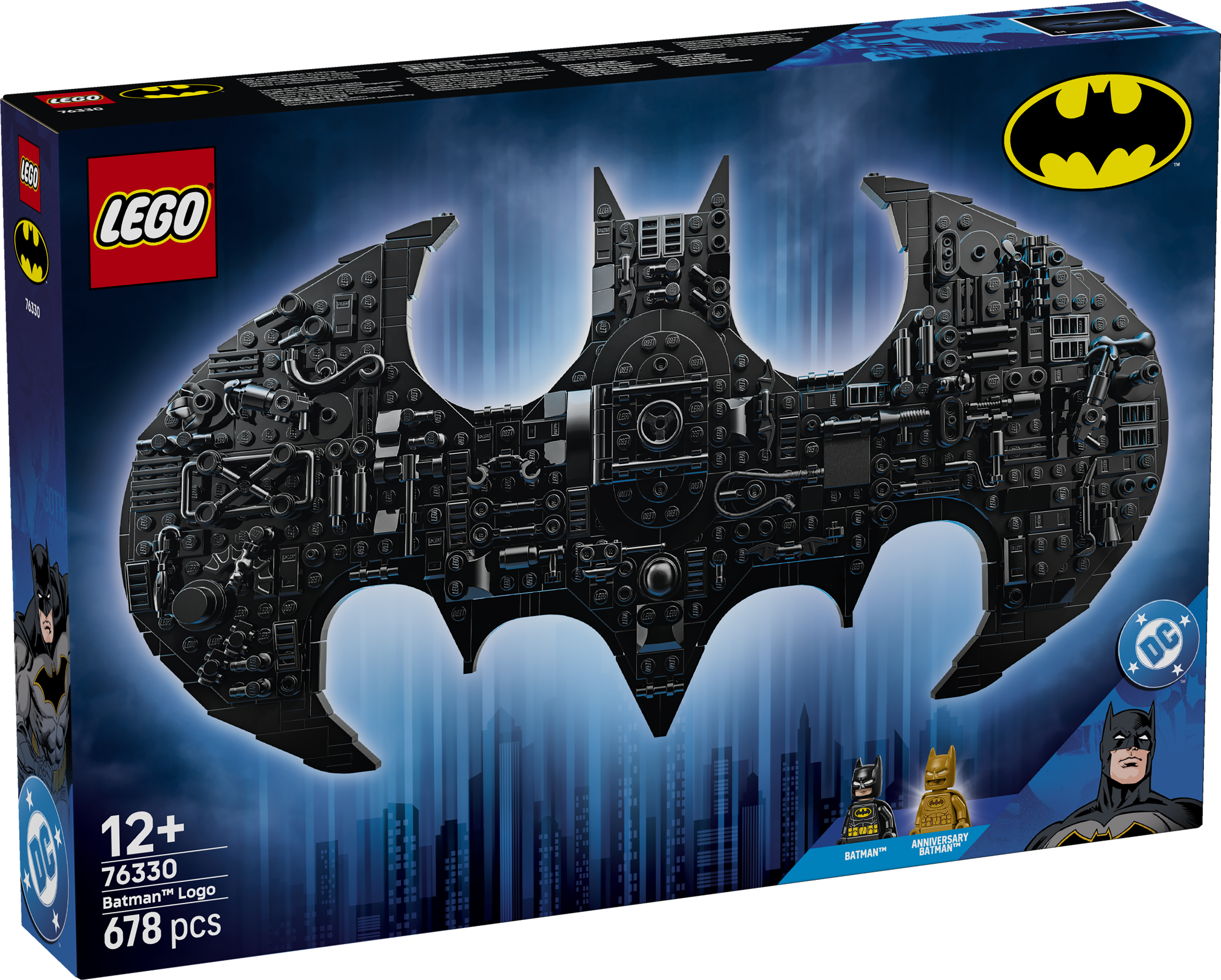 LEGO® DC Batman™: Batman logotyp, Byggleksak med syperhjälte 76330
