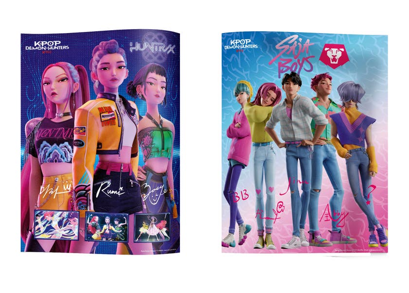 K-Pop Demon Hunters Sticker Album + 2 Blind Bags SE/FI