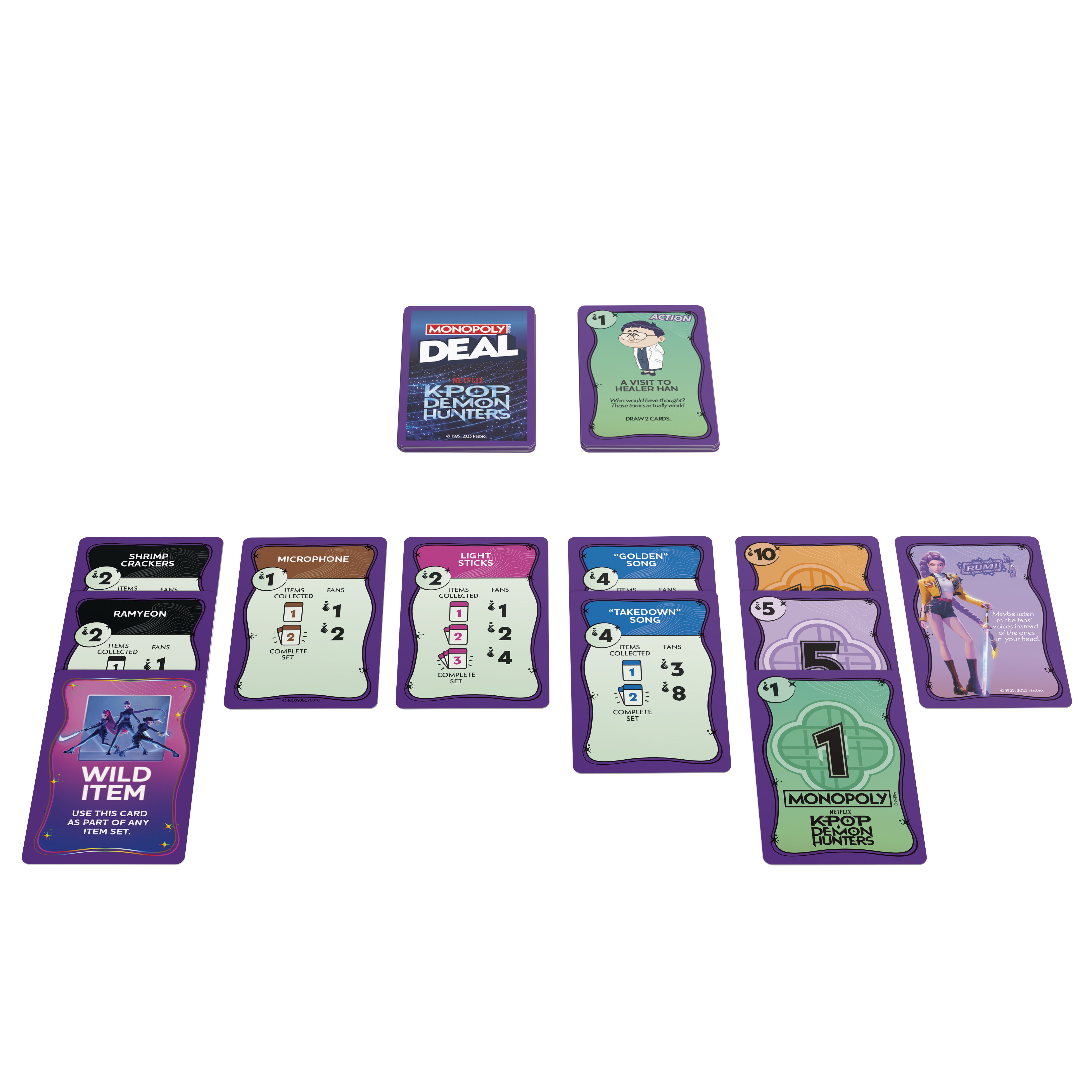 Hasbro Monopoly Deal K-pop Demon Hunters