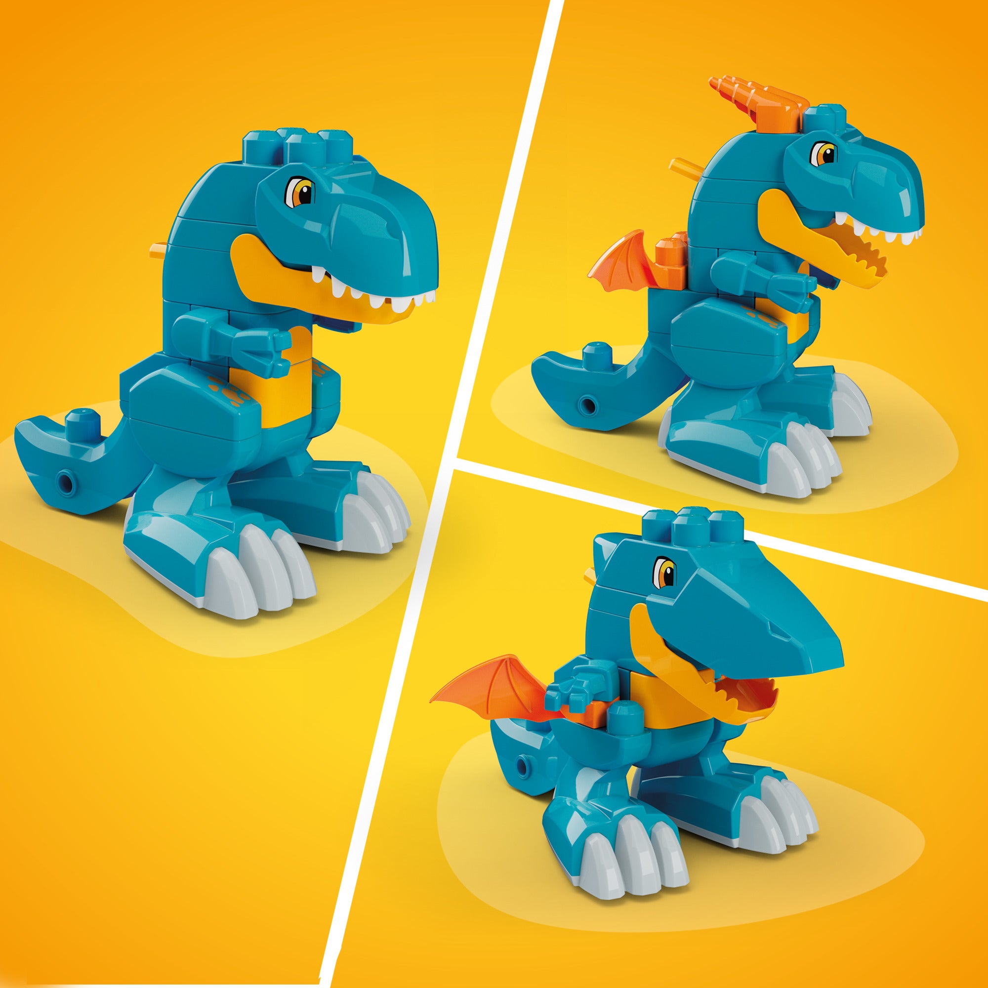 MEGA BLOKS Build & Chomp Dinosaurie med rullande hjul