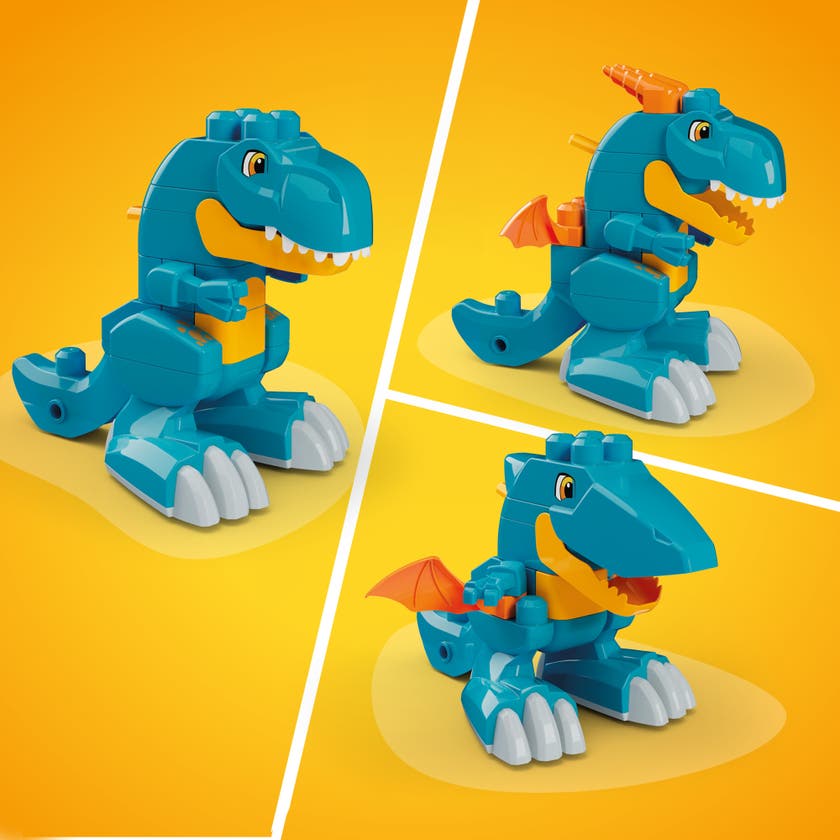 MEGA BLOKS Build & Chomp Dinosaurie med rullande hjul