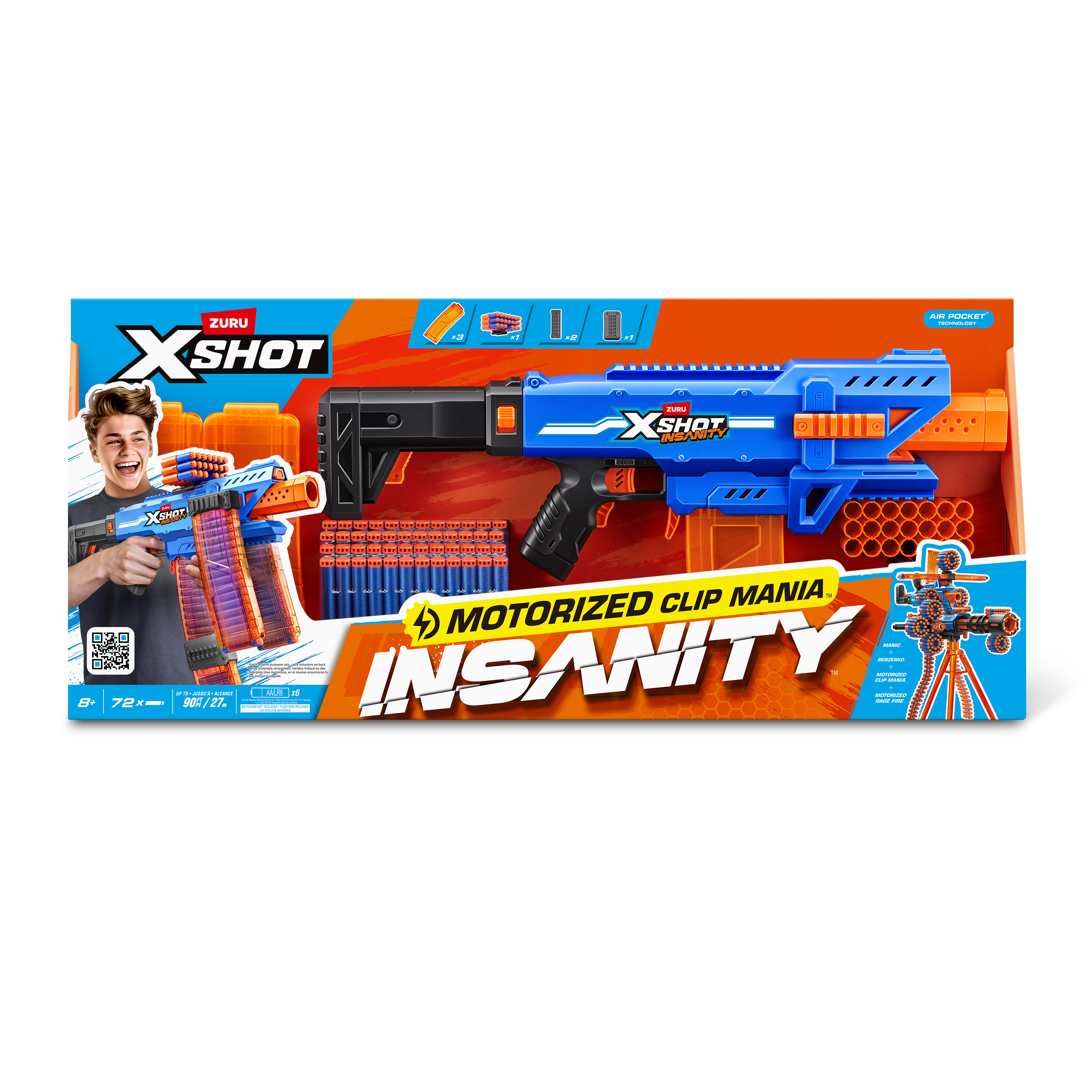 XSHOT Insanity Motorised Clip Blaster
