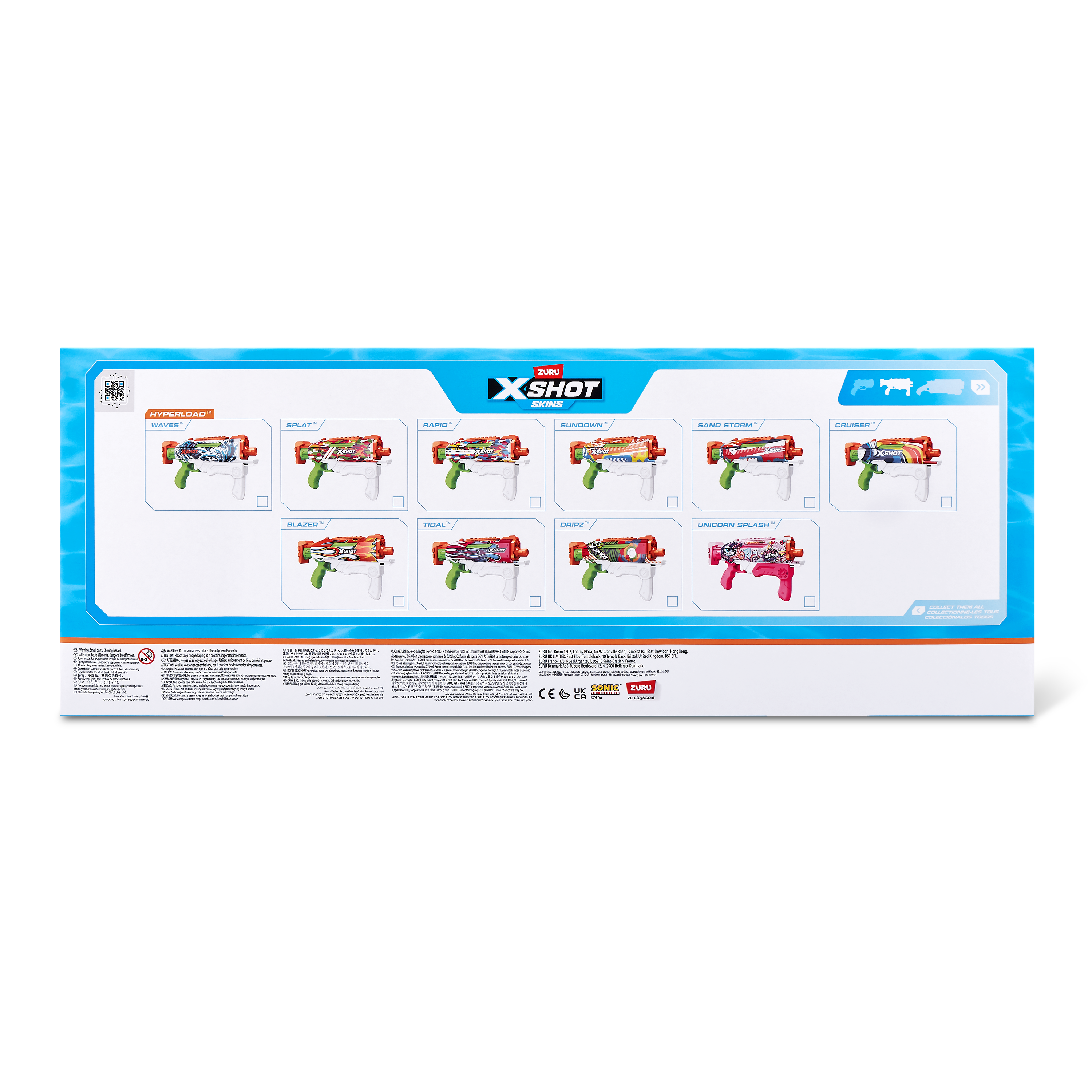 XSHOT Water FAST FILL SKINS Sonic 2-pack