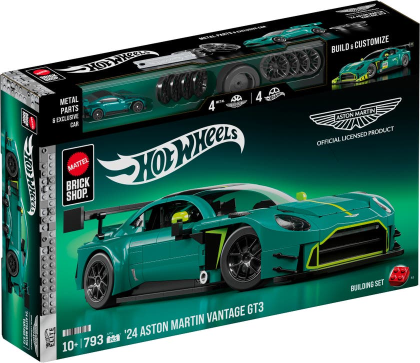 Mattel Brick Shop Hot Wheels 24 Aston Martin Vantage GT3