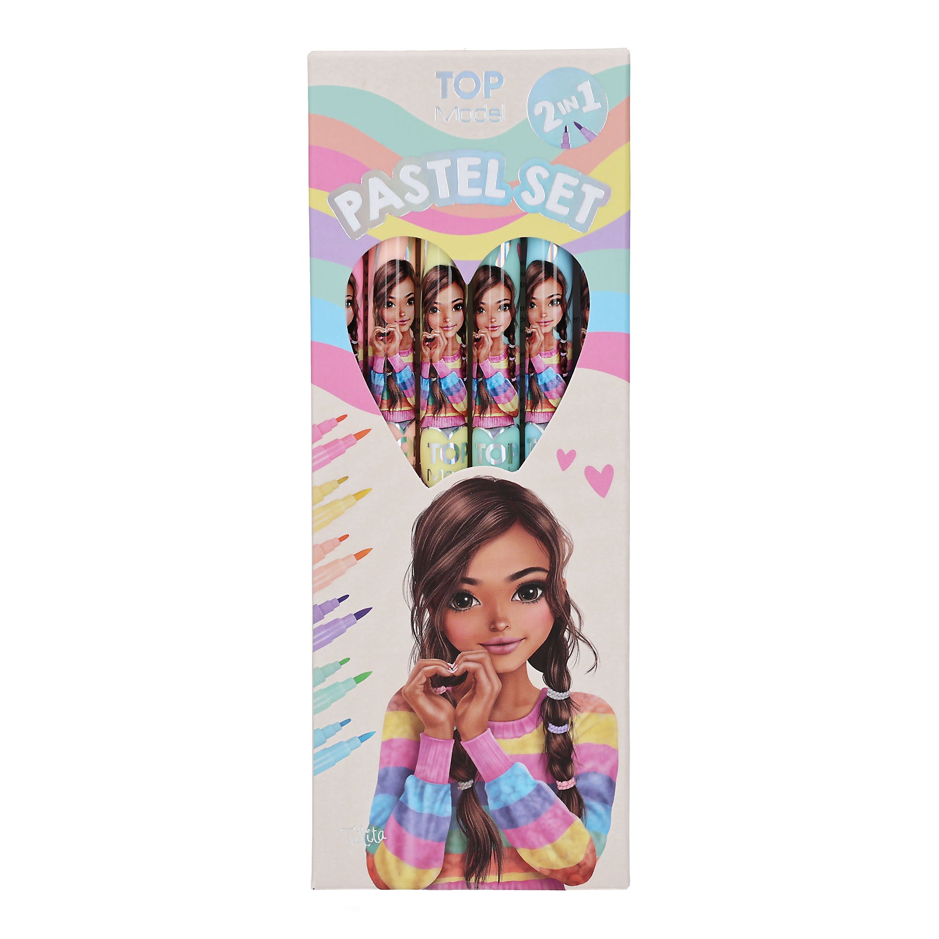 TOPModel Pastelltuschpennor 6-p