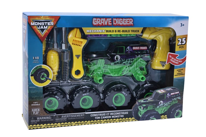 Monster Jam Grave Digger Build N ReBuild 1:18