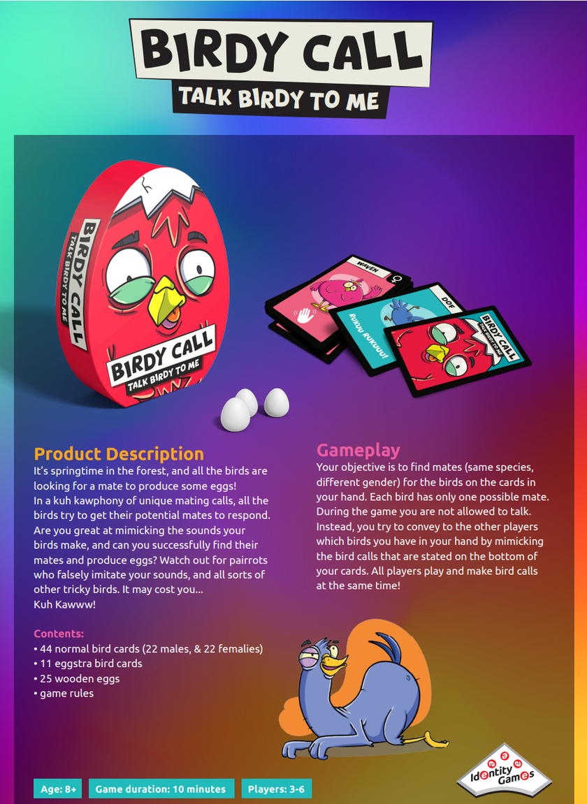 Birdy Call, Partyspel