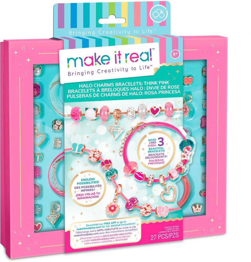 Make It Real - Halo Charms Bracelets Think Pink