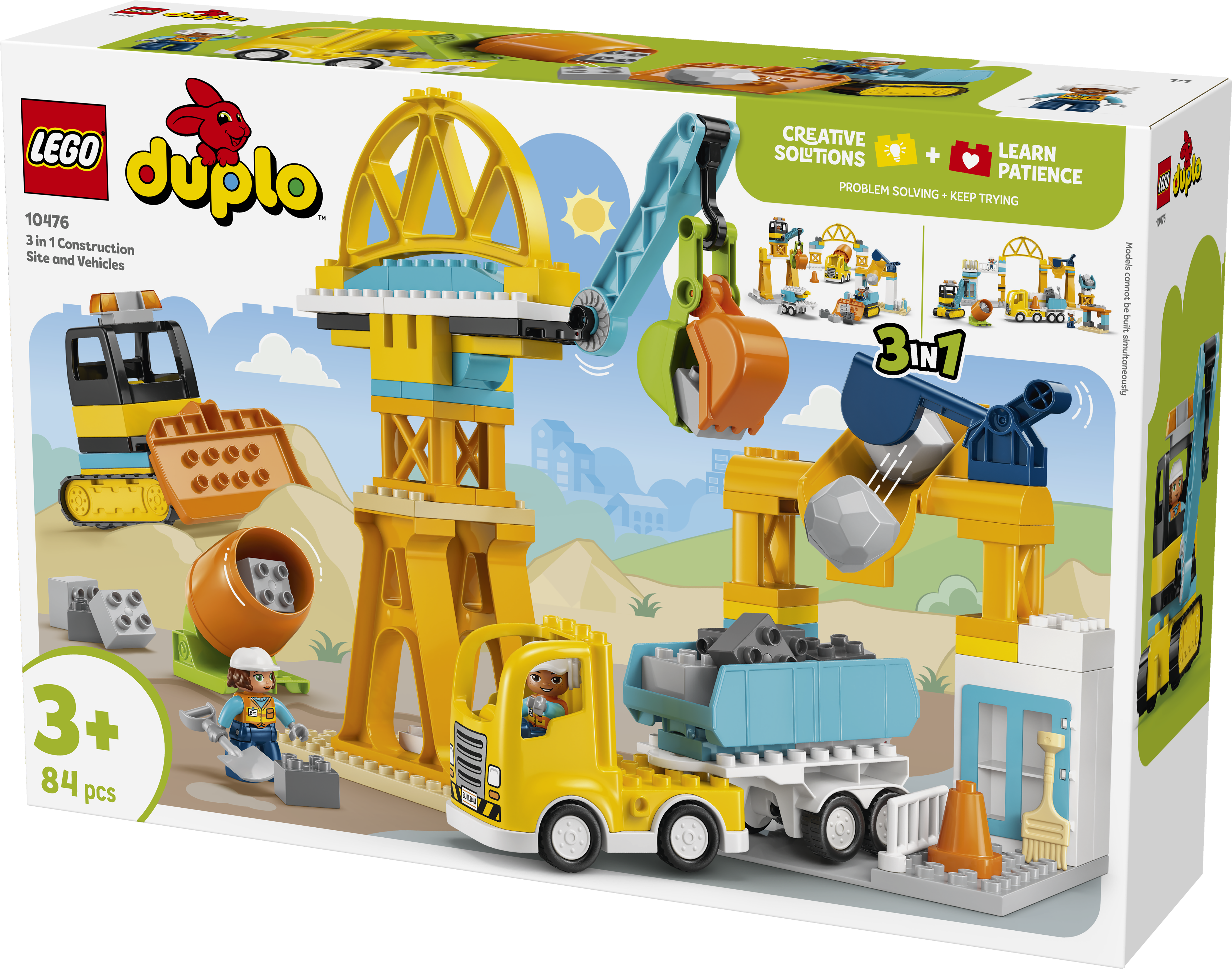 LEGO® DUPLO® Town 3 i 1 Byggarbetsplats och fordon 10476